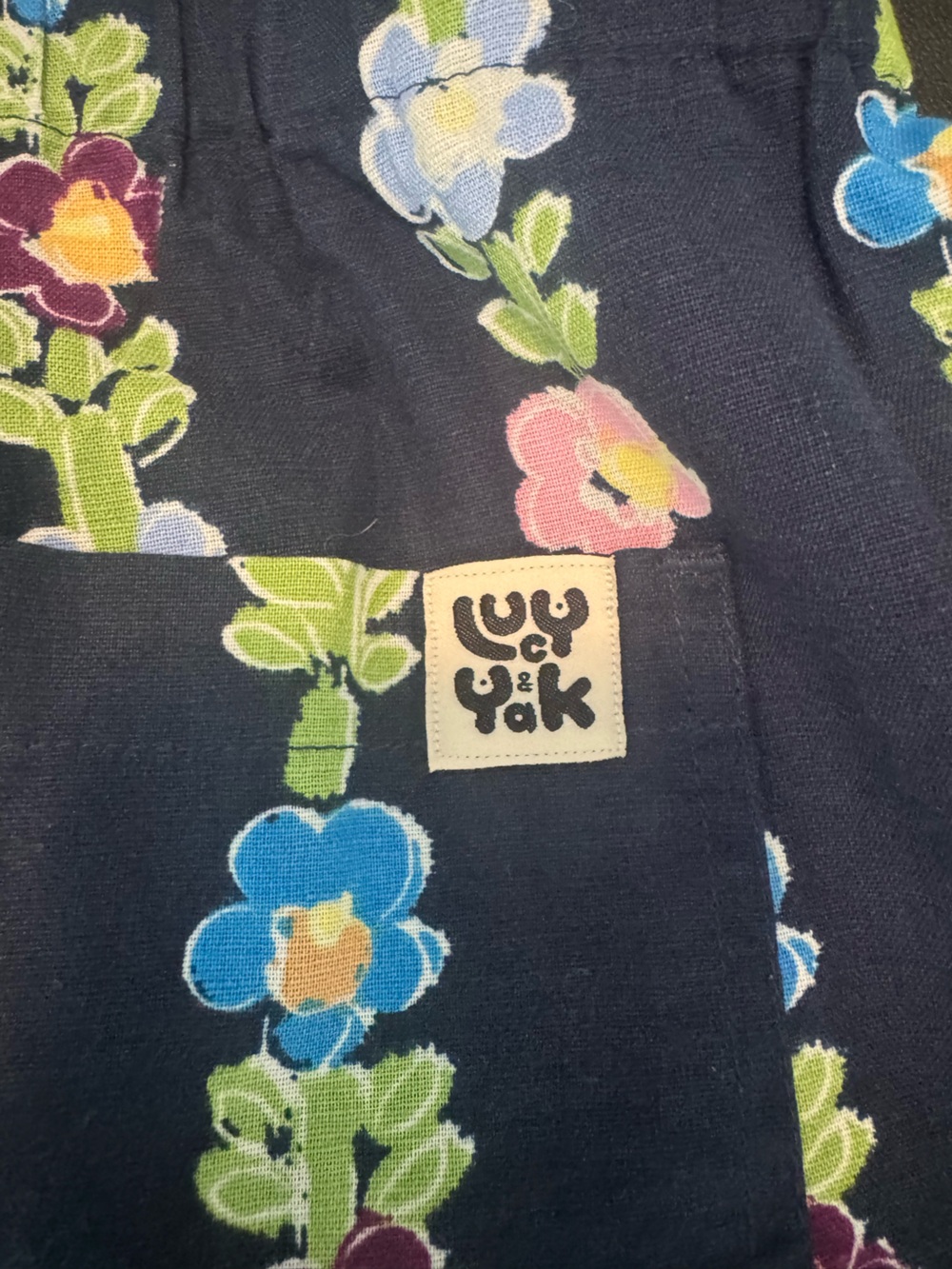 Lucy & Yak Navy Floral High Waist Shorts XL - Picture 5 of 5